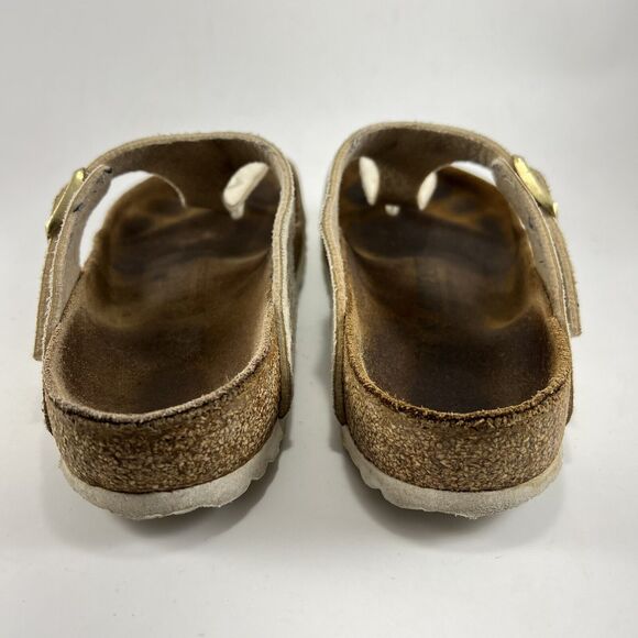 Birkenstock Gizeh Irridescent Snake Skin Sandals Womens Size 37 US 6-6.5 Beige - Picture 5 of 9